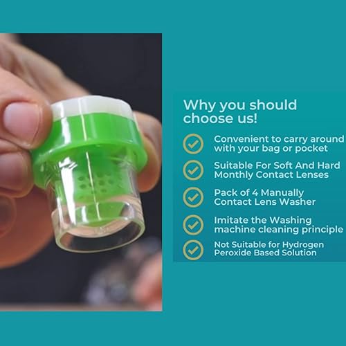 Miniatura 5 de SPORTS WORLD VISION Pack De 4 Limpiadores De Lentes De Contacto Manualmente Limpiador De Lentes De Plástico Para Limpiadores De Lentes De Plástico