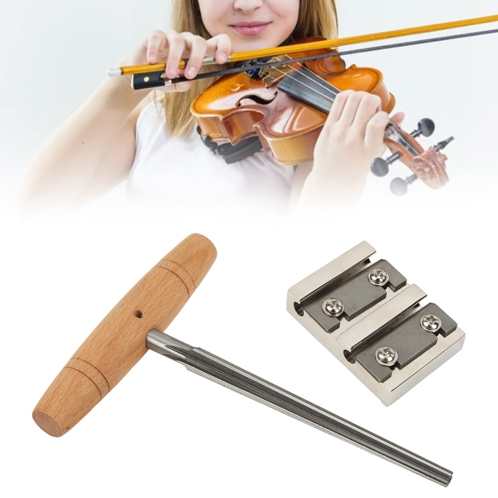 Alésoir De Cheville De Violon En Acier Inoxydable, Outil De Réparation Luthier à Manche En Bois, Efficacité à Grande Vitesse 3/4 4/4 Trous De Cheville