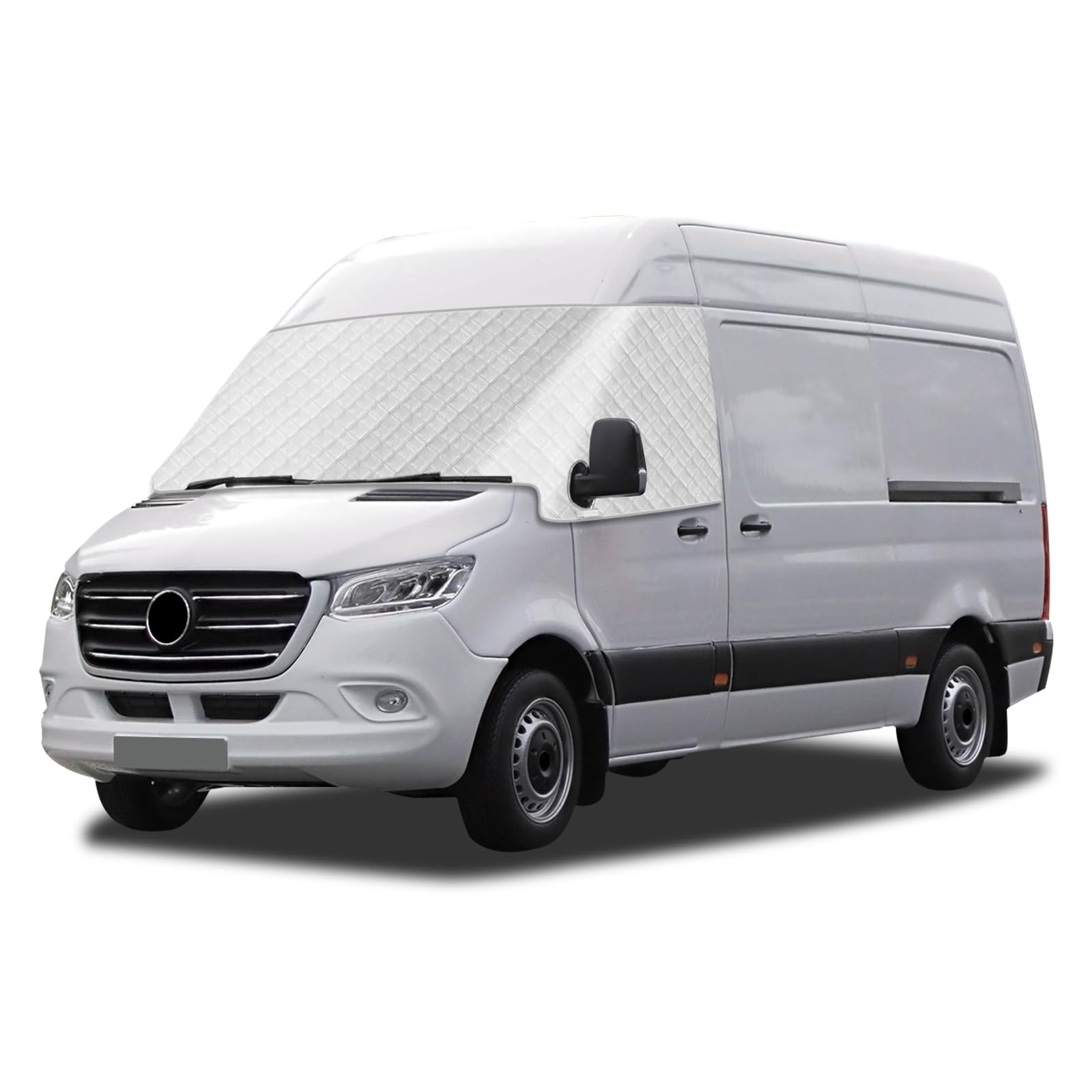 Tenda parasole per parabrezza per Mercedes-Benz Sprinter VS30 2019-2026, parasole esterno riflettente a 5 strati, copertura protettiva anti-UV/antigelo/antipolvere per Sprinter VS30 2019-2026