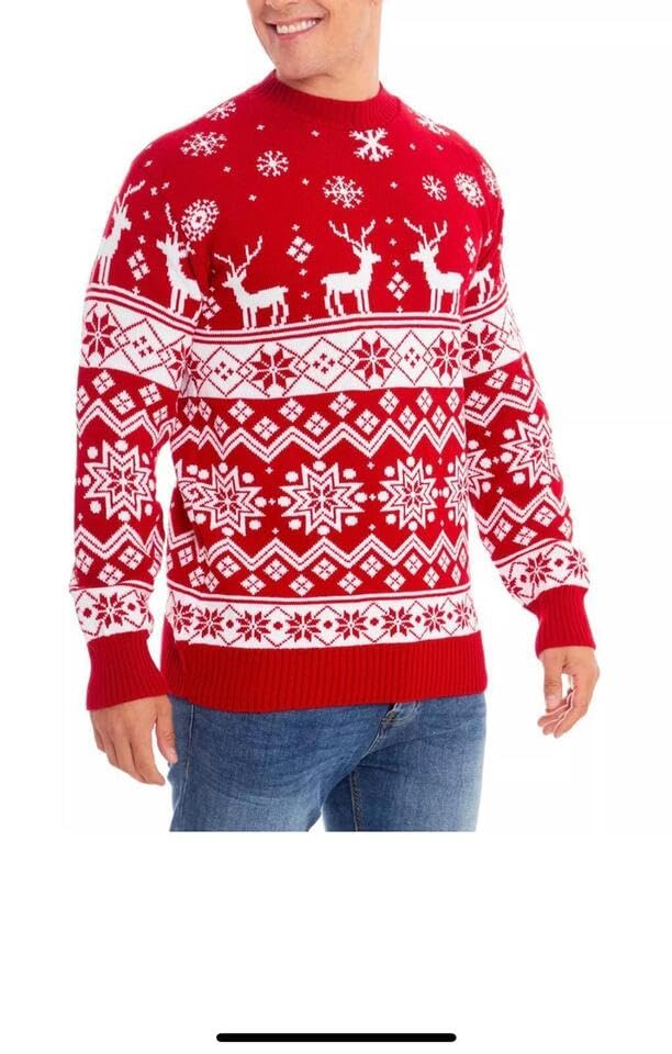 Kids Crew Neck Reindeer Print Lightweight Knit Jumper Unisex Long Sleeve Loose Pullover Sweater2