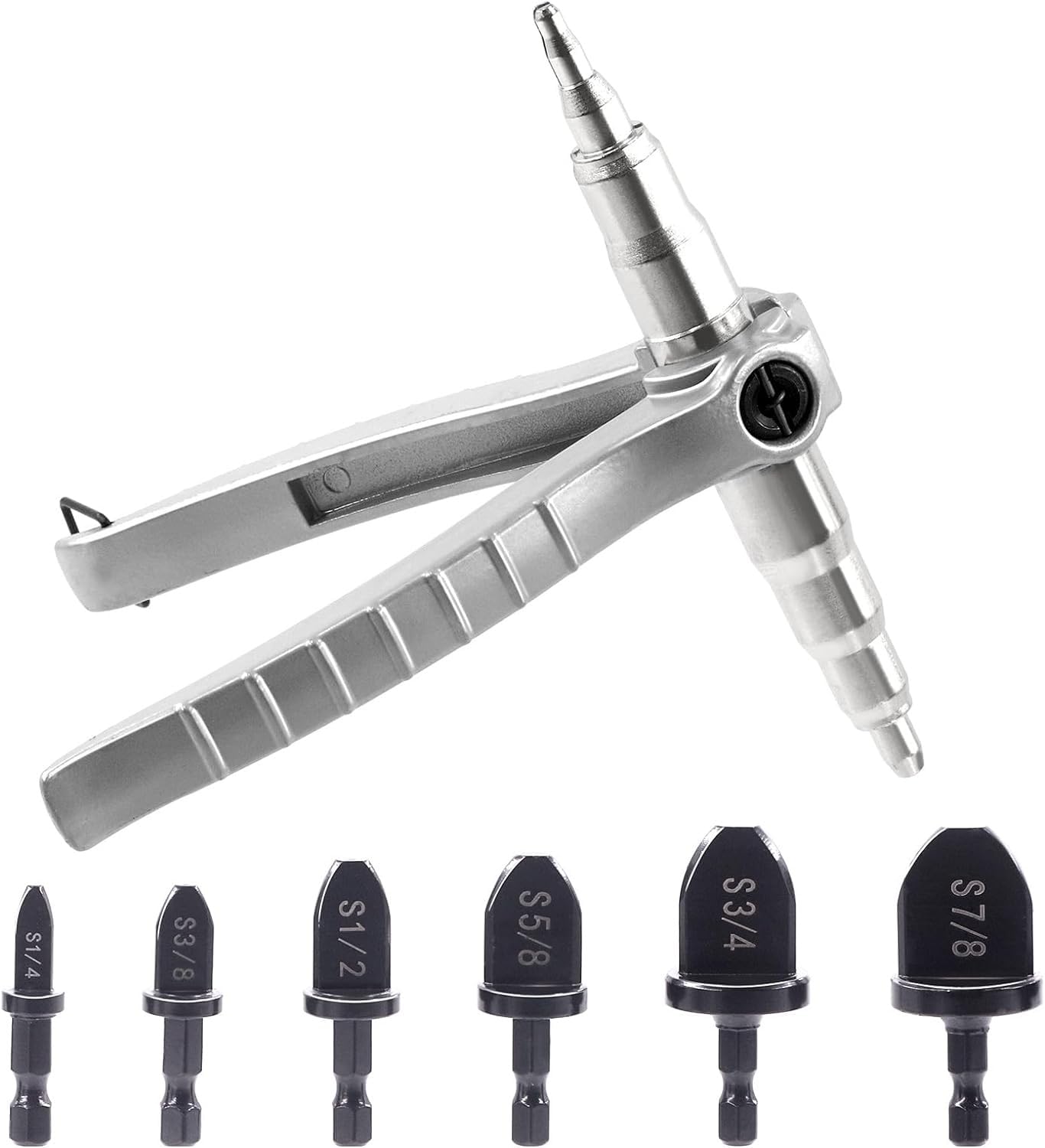 THE WHITE SHOP 7PCS Copper Pipe Tube Expander Tool manual Swaging hand tool Refrigeration Tube Expanding Tool kit (Size : B)