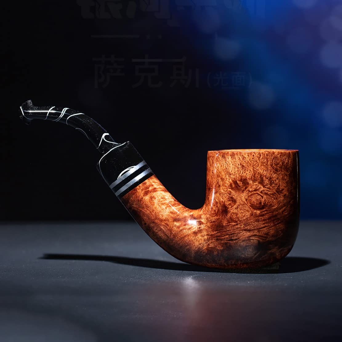 Tobacco Pipe with High Standard Polish, Handmade Briar Wood Tobacco Pipes  Deluxe Smoke Pipes Set with Pipe Scraper, Gift Box and Accessories(Color:A)  : Amazon.nl: Health & Personal Care