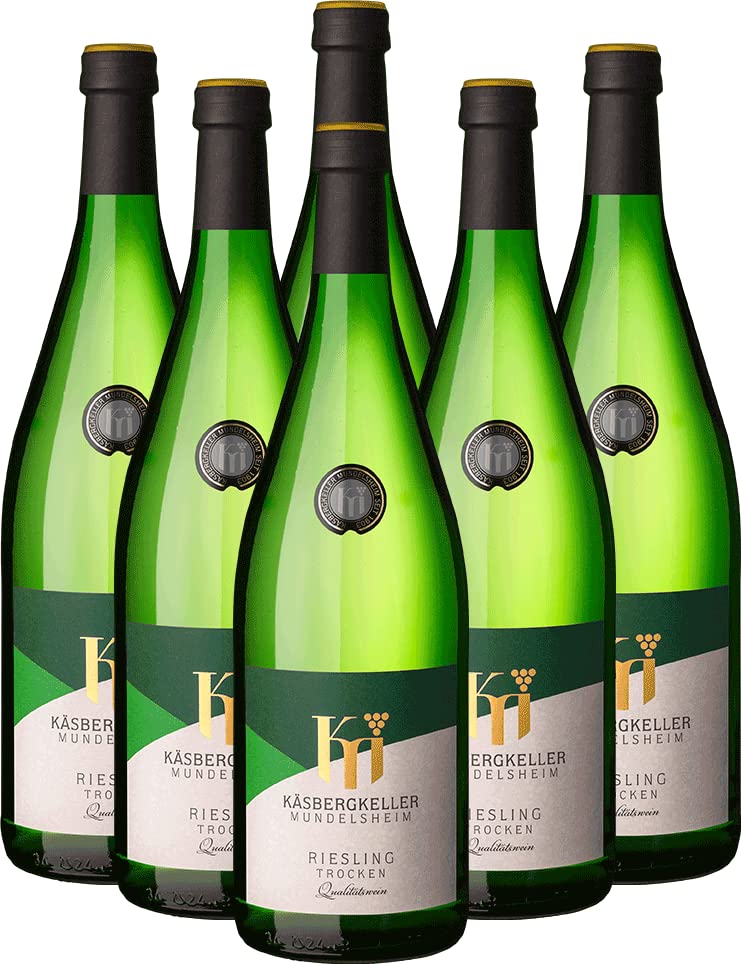 LAUFFENER WEINGÄRTNER - 2021 Mundelsheimer Riesling Trocken | Ein mineralischer und ausgewogener Weißwein aus Deutschland mit milder Säure. | Inhalt: 6 x 1 0 l und 11 5% vol.