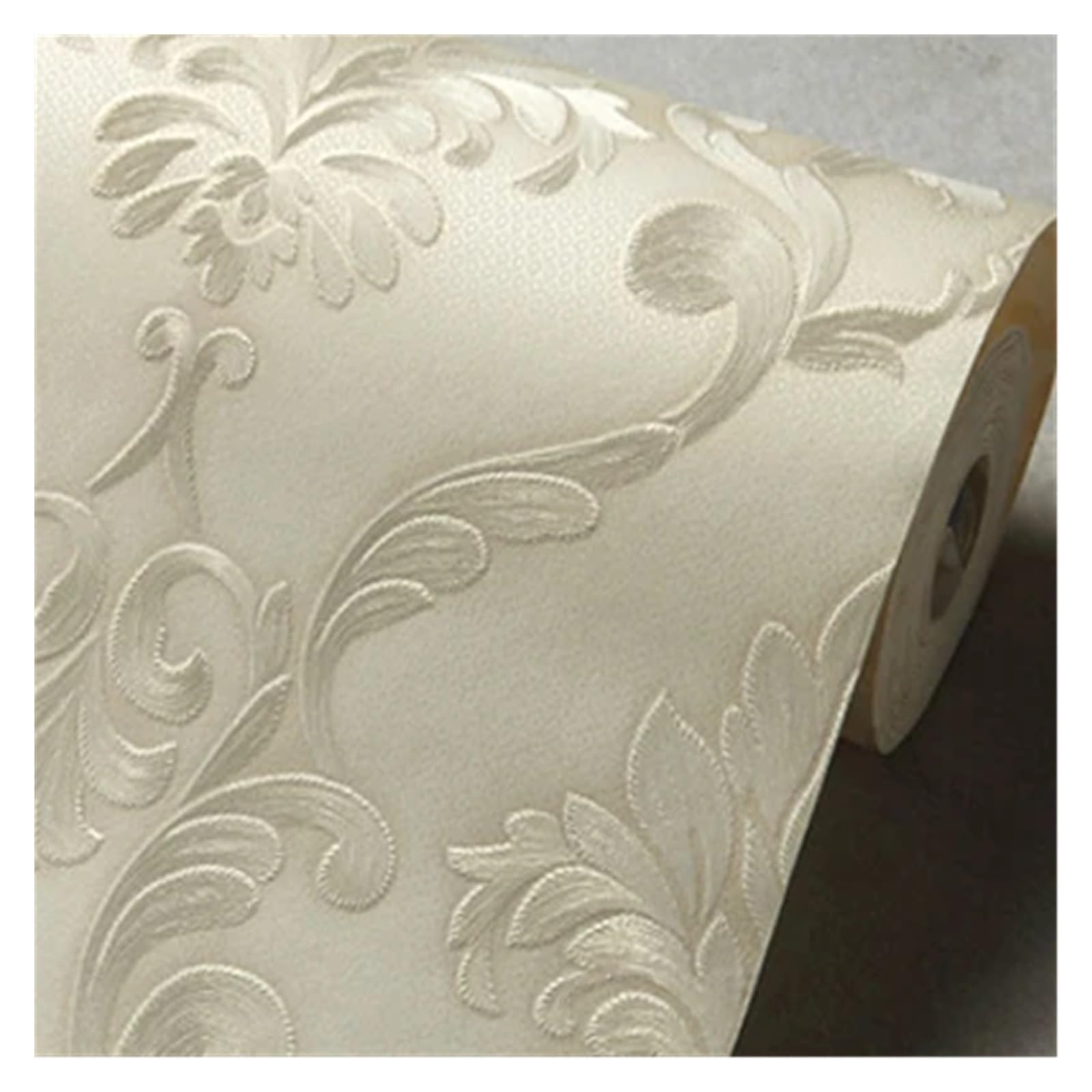 Papier peint textile haut de gamme intissé beige clair pour chambre