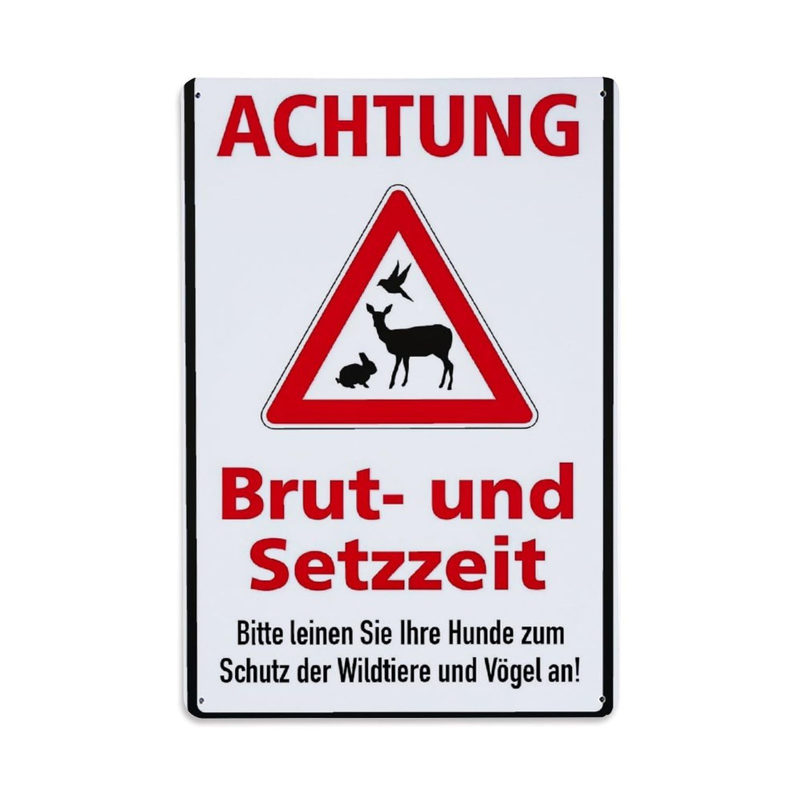 Jdfenggu Vintage Achtung Brut Und Setzzeit Retro Metal Tin Sign, Metal Poster For Bar, Home, Man Cave, Kitchen, Laundry Room Art Decor 8X12 Inch