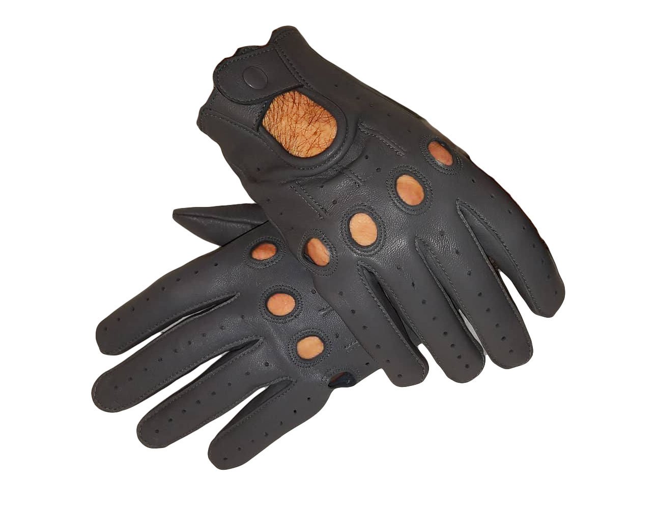 Sheepskin leather driving gloves for men (Medium)