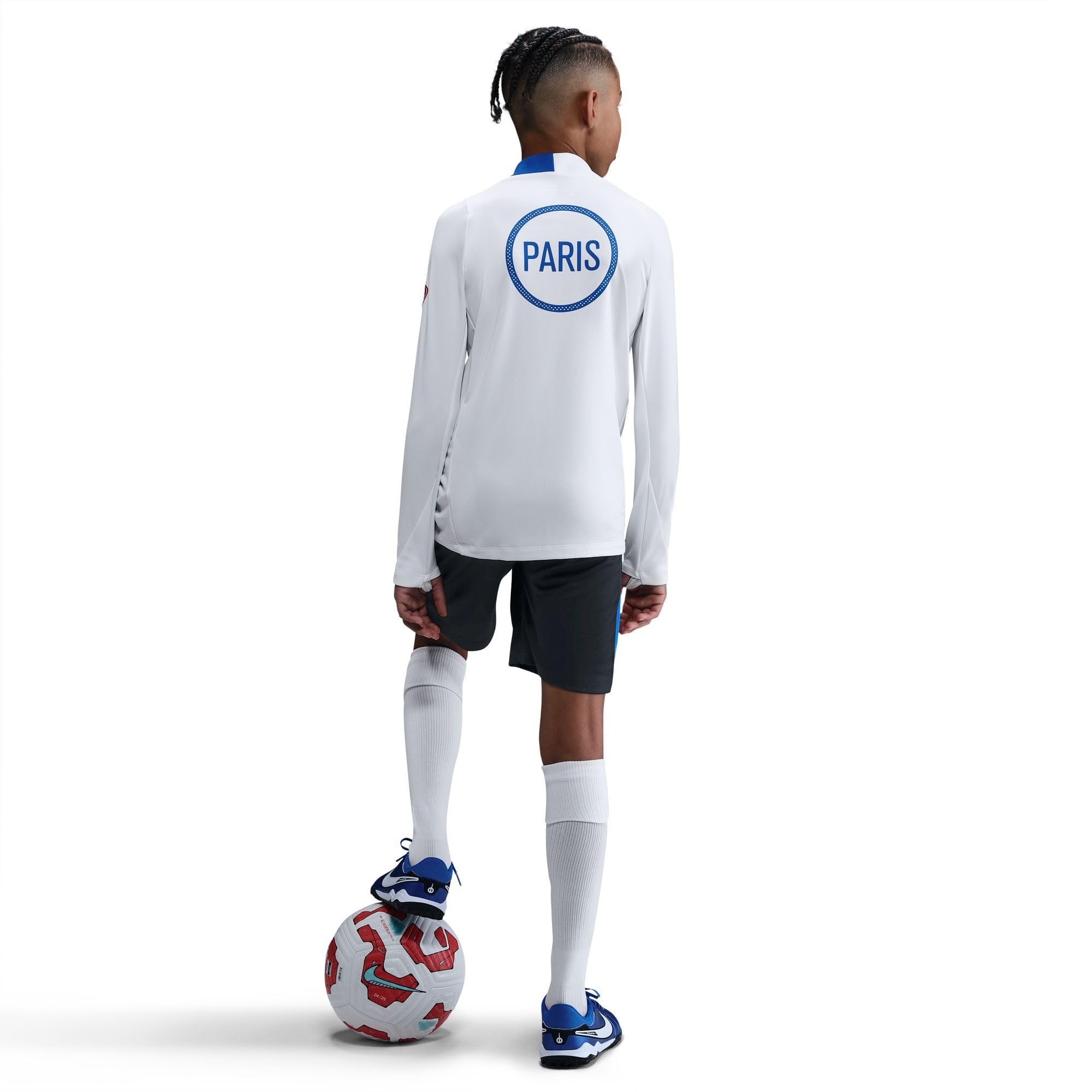Paris Saint-Germain Strike Third Nike Dri-FIT Total 90 Fußball-Drill-Oberteil aus Strickmaterial für ältere Kinder, HM4159