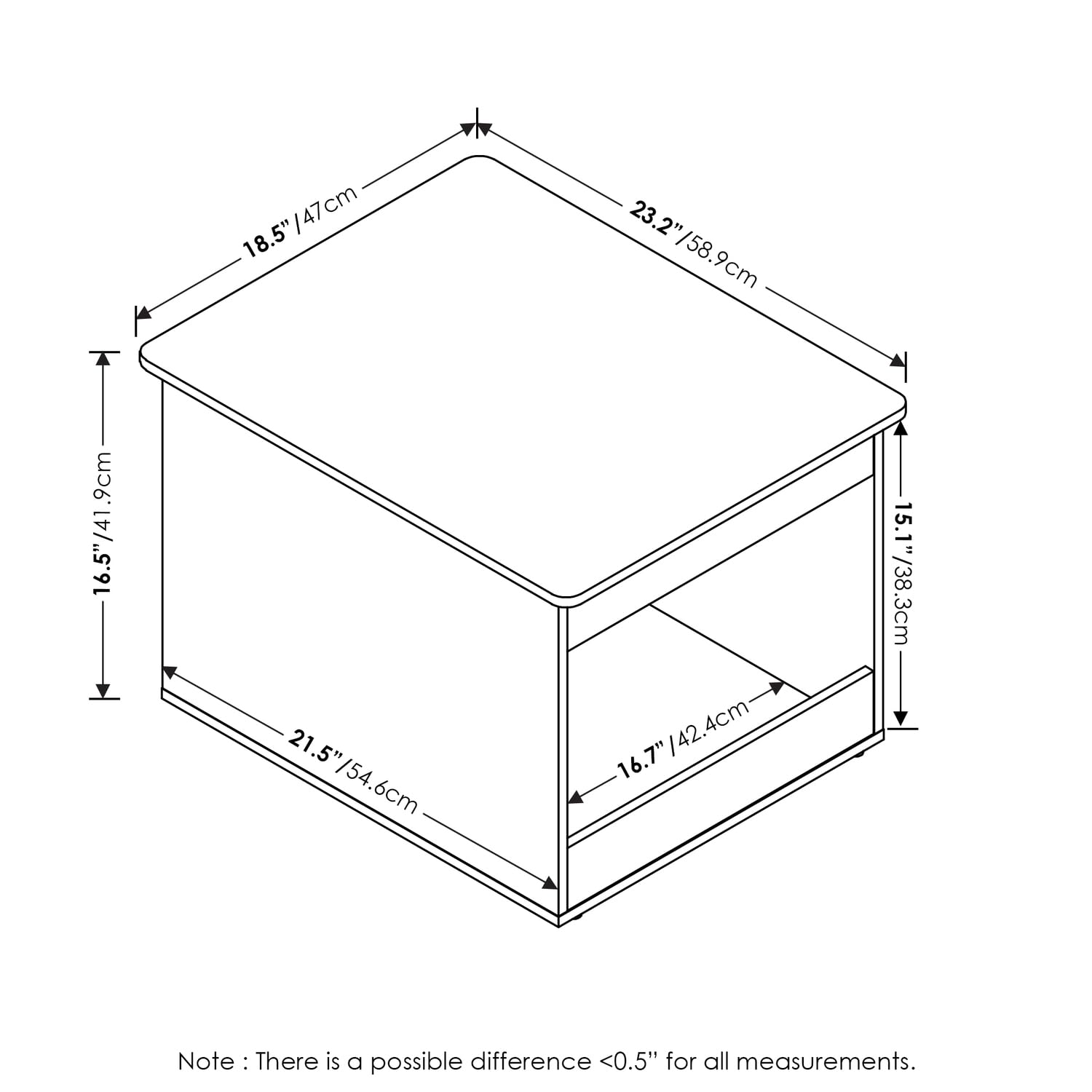 Maykoosh Suburban Soire Top Opening Litter Box Enclosure, Solid White