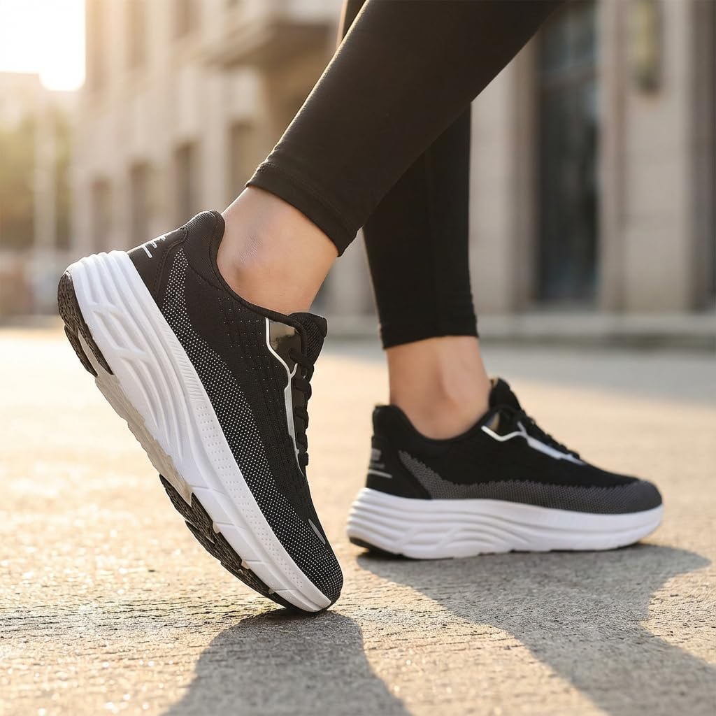 Women's Wide Toe Box Walking Shoes–Non Slip Comfortable Cushioned Fashion Sneakers for Bunions Lightweight Zero Drop Tennis Running Shoe with Roomy Fit - Image 3