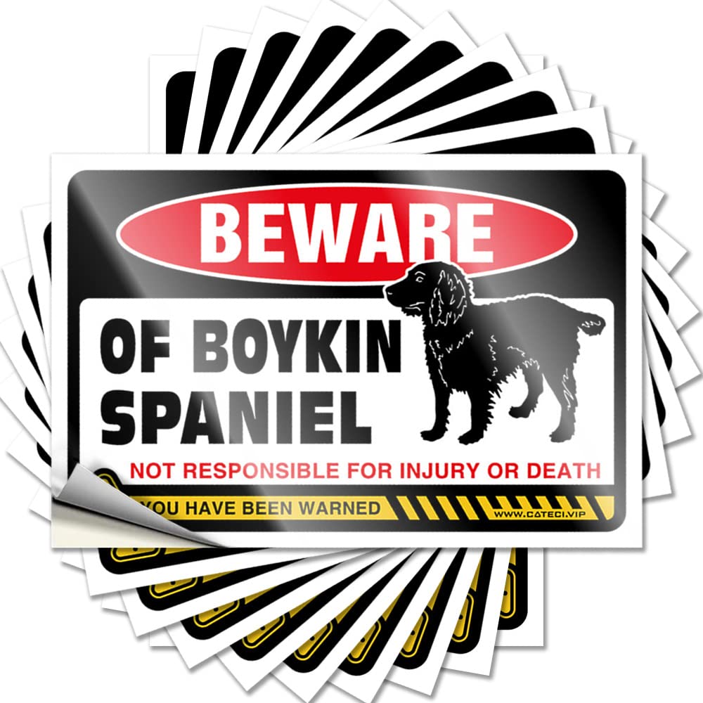 Rv Decor Sets Water Decals | Beware of Boykin Spaniel Autumn Durable Vinyl Sticker Easy Apply for Christmas(12X18CM)