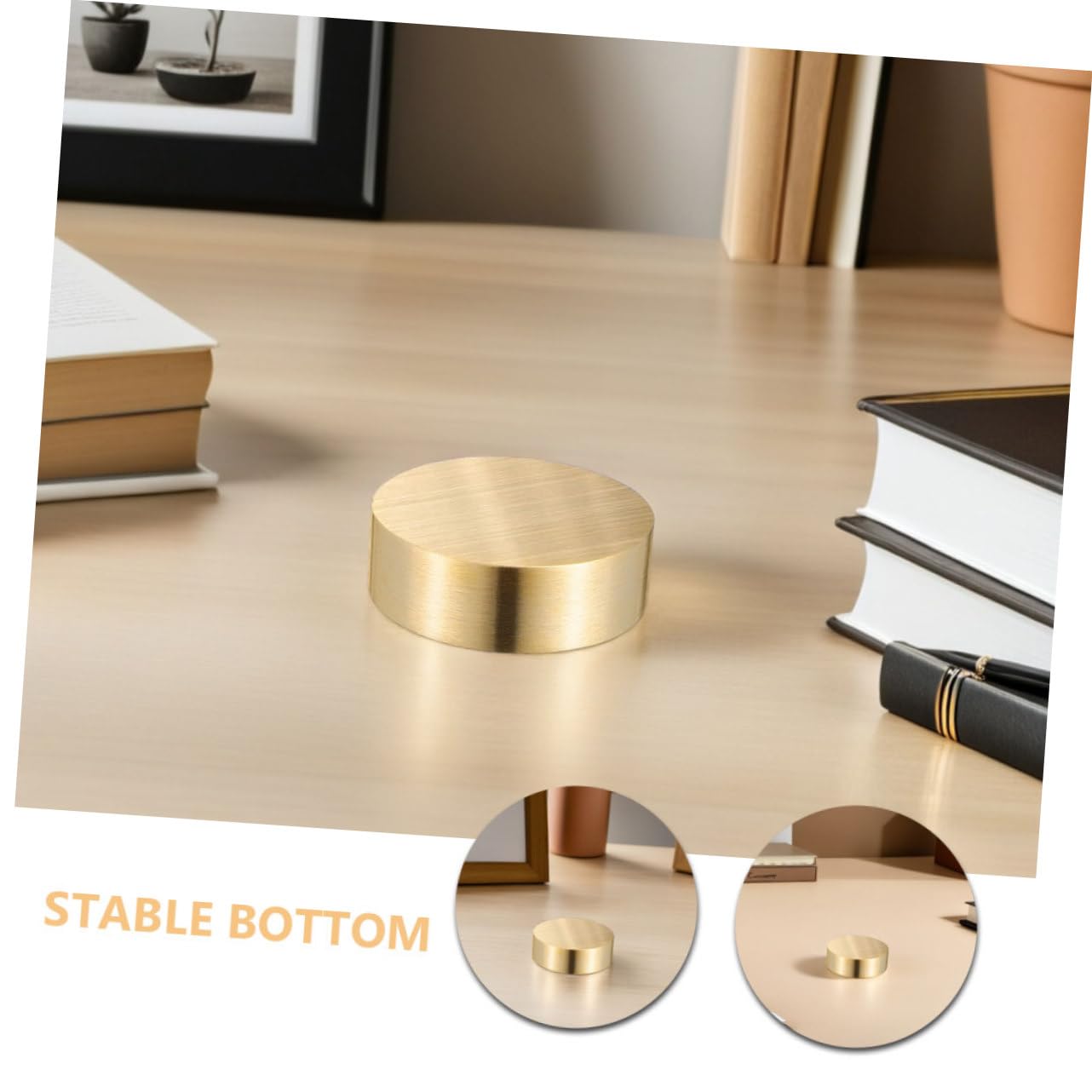 SOIMISS 2stücke Runder Briefbeschwerer Aus Messing Runder Briefbeschwerer Mit Chinesischer Kalligraphiemalerei Massiver Messing Für Zuhause Und Büro Und Block Für Schreiben Und Malen