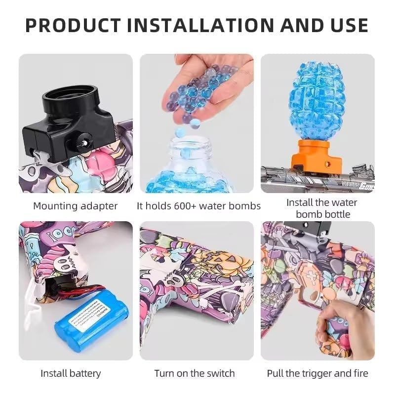 Image of M416 Gel Blaster Gun Automatic Gun for Kids-Adults Electric Operated Gun High Speed Upto 50 Feet Range with 10,000 Gel Balls (G1)