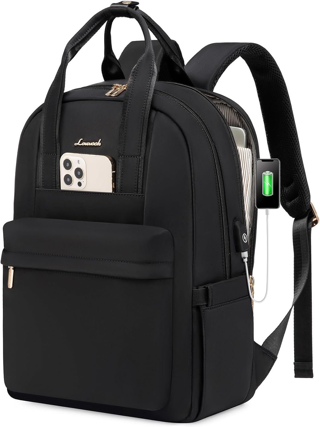 LOVEVOOK Laptop Backpack Purse for Women, 15.6 Inch Travel Laptop Bag with USB Port, Waterproof Work Teacher Nurse Computer Backpack, Durable Casual Daypack LOVEVOOK Laptop Backpack Purse for Women, 15.6 Inch Travel Laptop Bag with USB Port, Waterproof Work Teacher Nurse Computer Backpack, Durable Casual Daypack