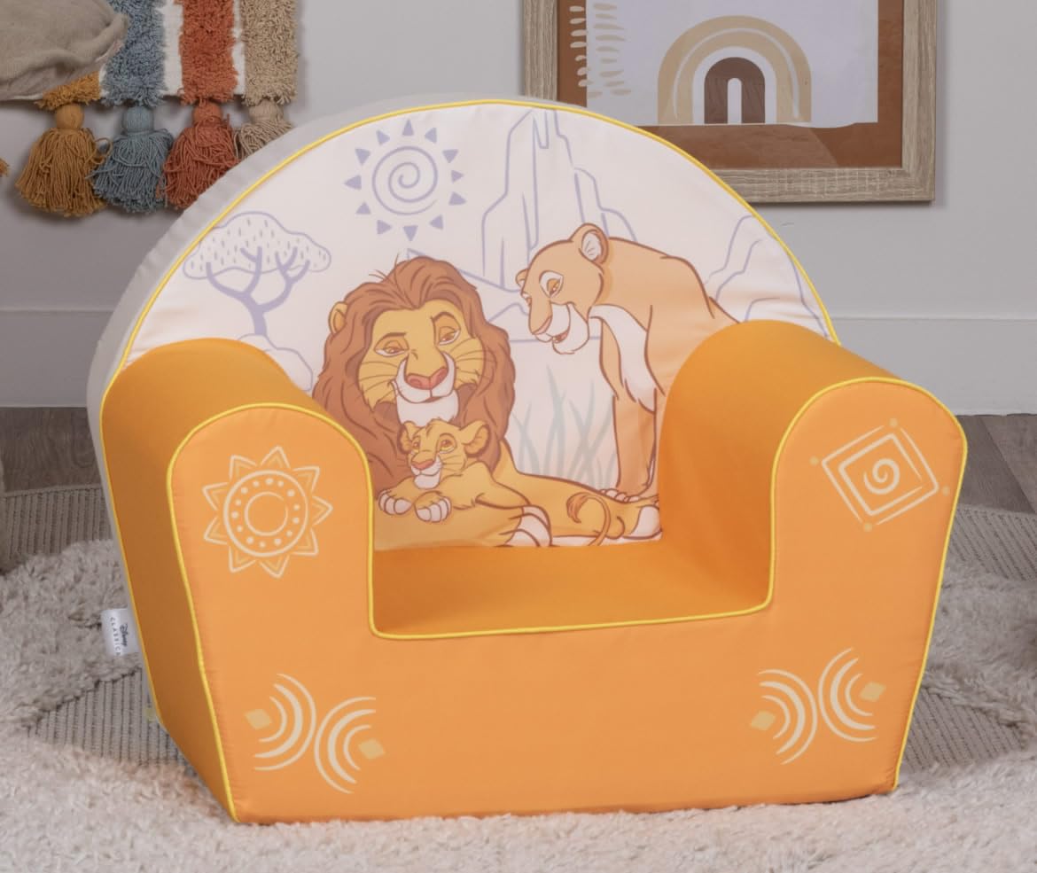 Le Roi Lion – Fauteuil Enfant en Mousse Disney - Siège Bébé Confort Premium, Dossier Stable Anti-pli, Anti-basculement, Léger
