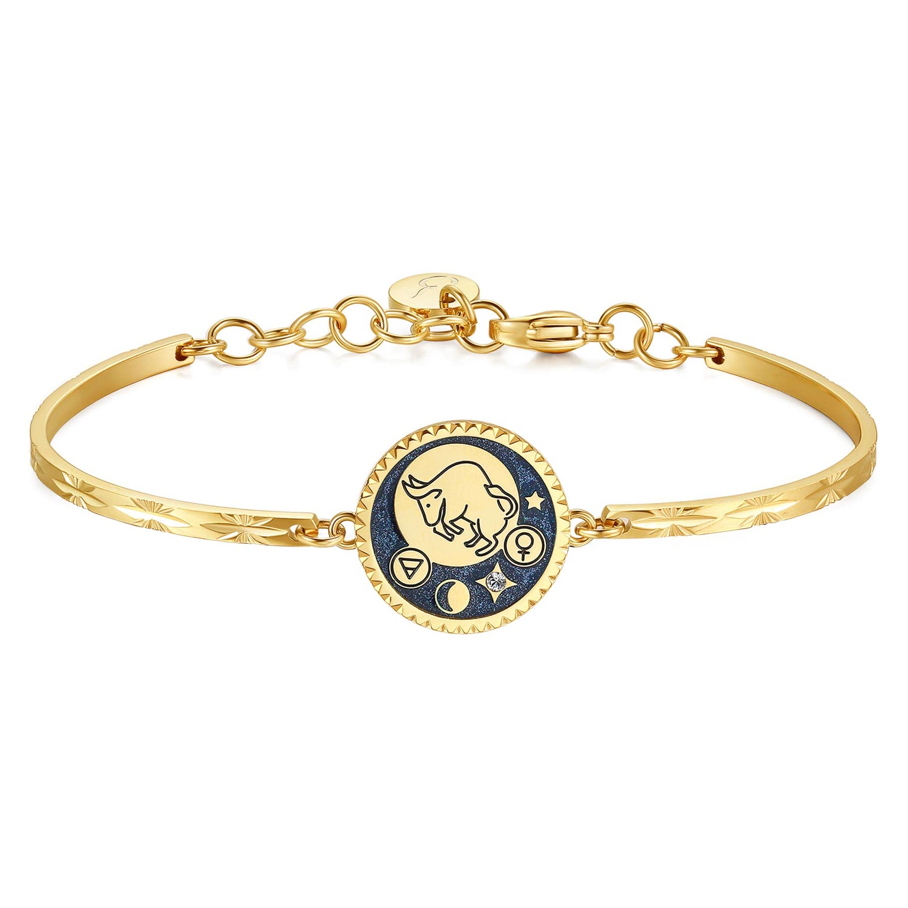 Brosway Bracciale Rigido Donna Acciaio 316L – Collezione Chakra – Segno Zodiacale Toro Con Cristallo Swarovski E Smalto Blu - 3