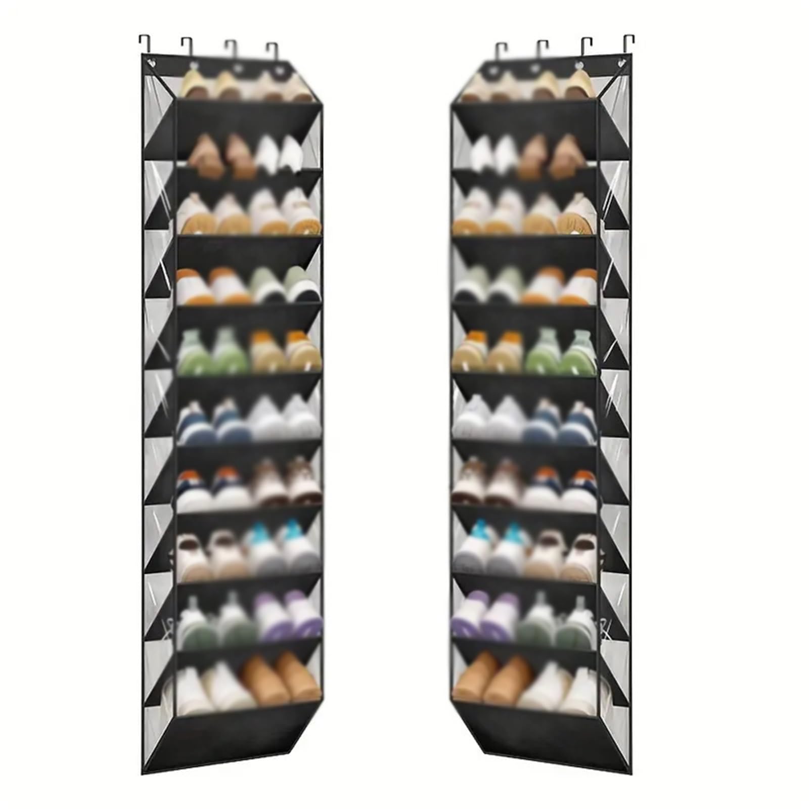 Almacenamiento Organizador de Zapatos sobre la Puerta, Zapatero Colgante Grande(10 Tier)