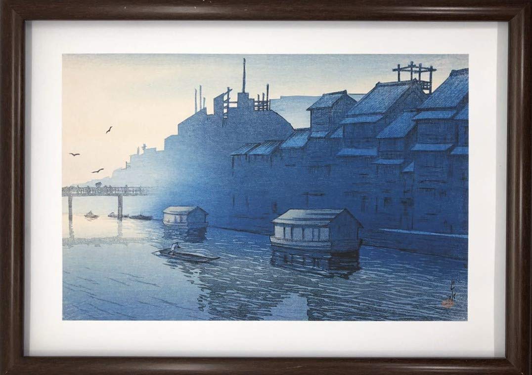 【匿名配送】絵画　「青空の下」　A4サイズ額つき 匿名配送】絵画 「青空の下」 A4サイズ額つき 匿名配送】絵画