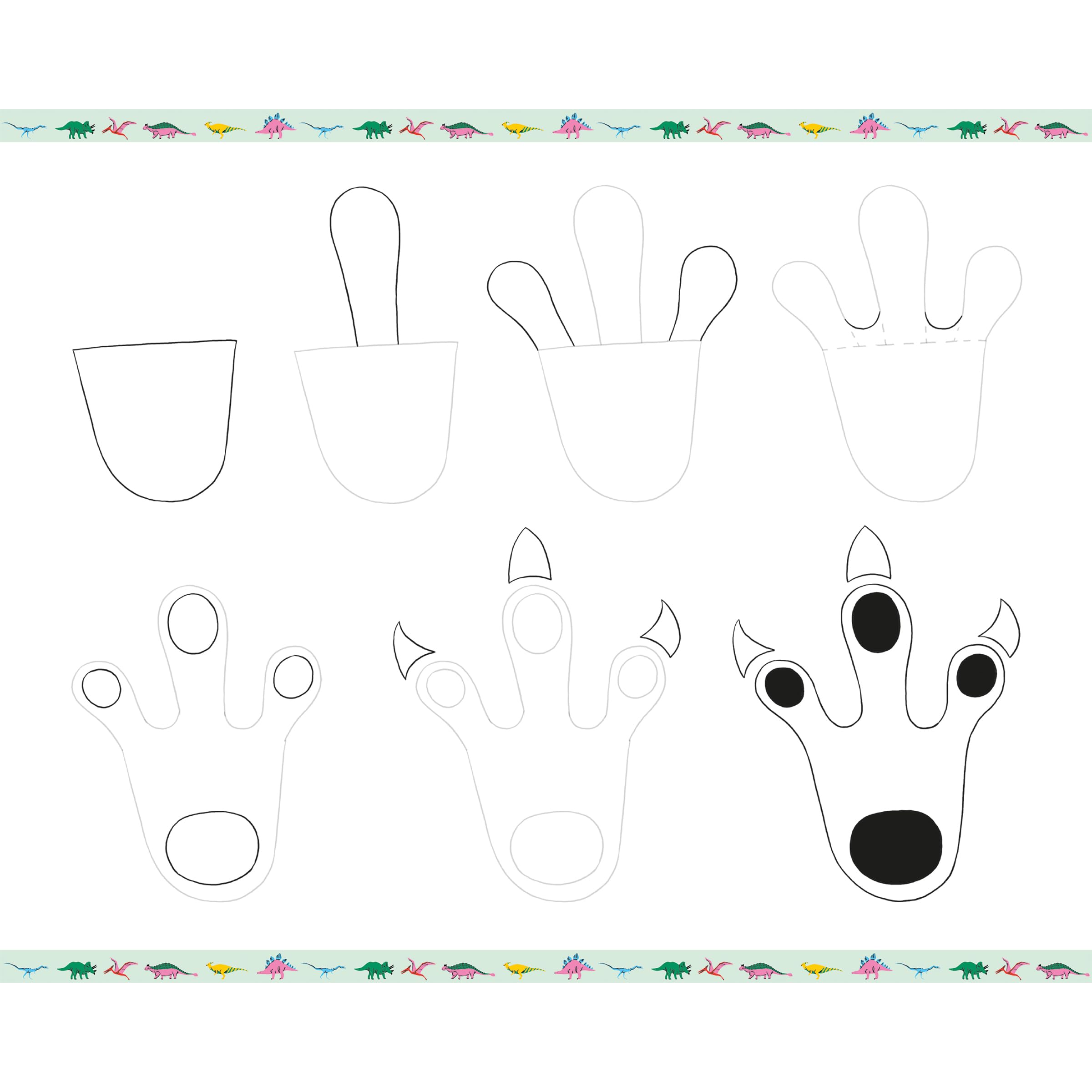 Janod - Step by Step Drawing - Naucz się rysować - 20 modeli Dinos - Zestaw rysunkowy dla dzieci - Nauka rysowania i koncentracji - Od 6 lat - J09154