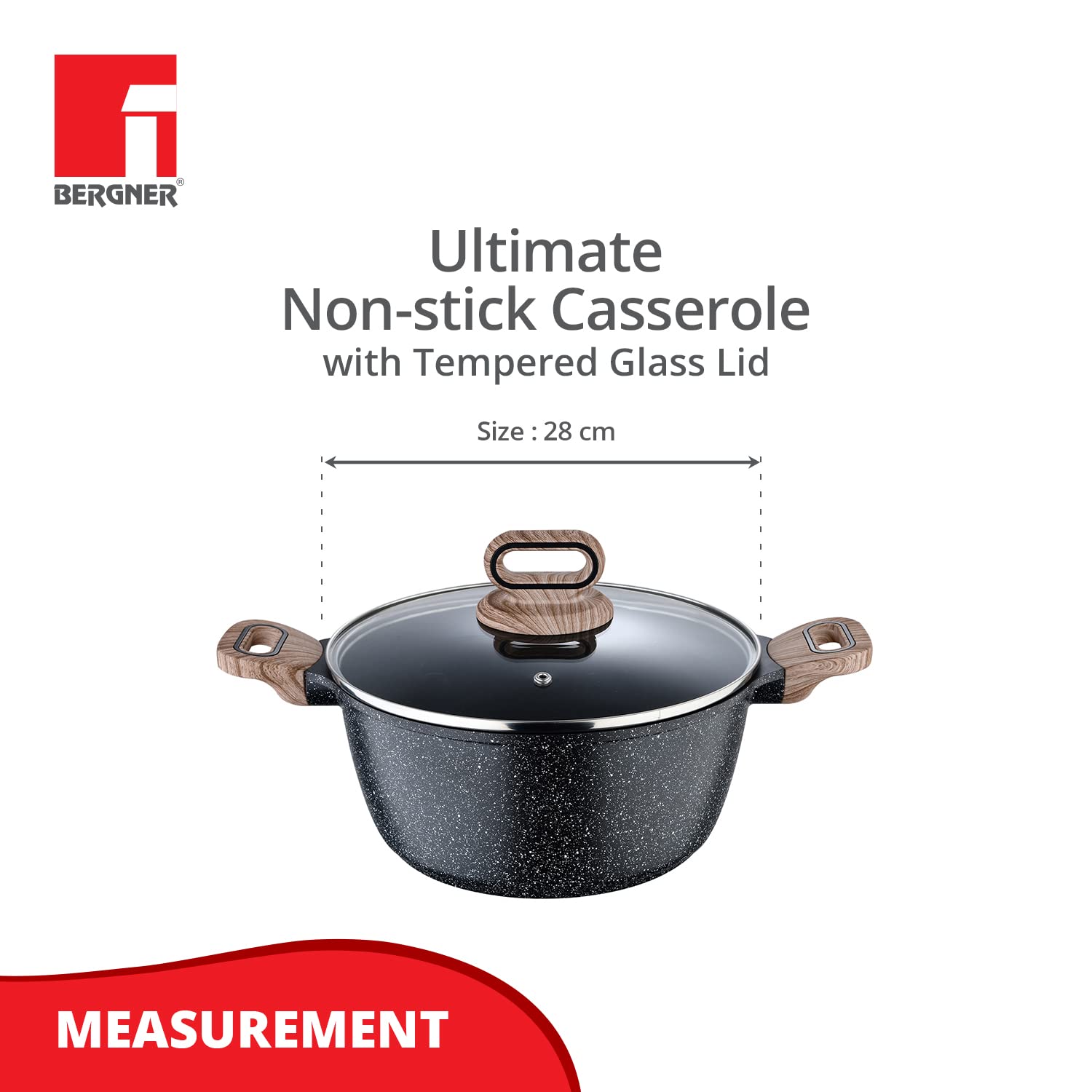 Bergner Ultimate Non-Stick Casserole Pot - 6L -11