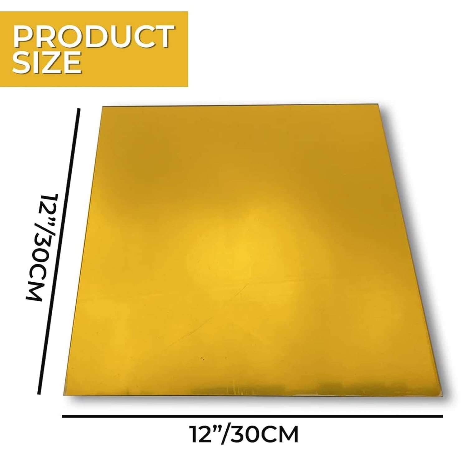 YARRD 6PCS 12x12 Acrylic Mirror Sheet Mirror Cast Acrylic Plexiglass Sheets with Film Masking for Design DIY Adhesive Plates for Craft DIY Projects