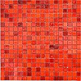 Glas Glasmosaik rot Glas Glasmosaik rot Wand Fliesenspiegel Küche Bad