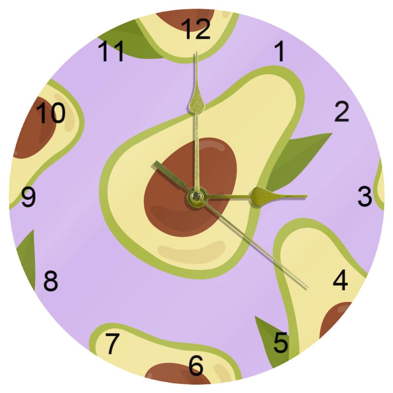 Horloge murale décorative avocat pour égayer vos murs de salle à manger