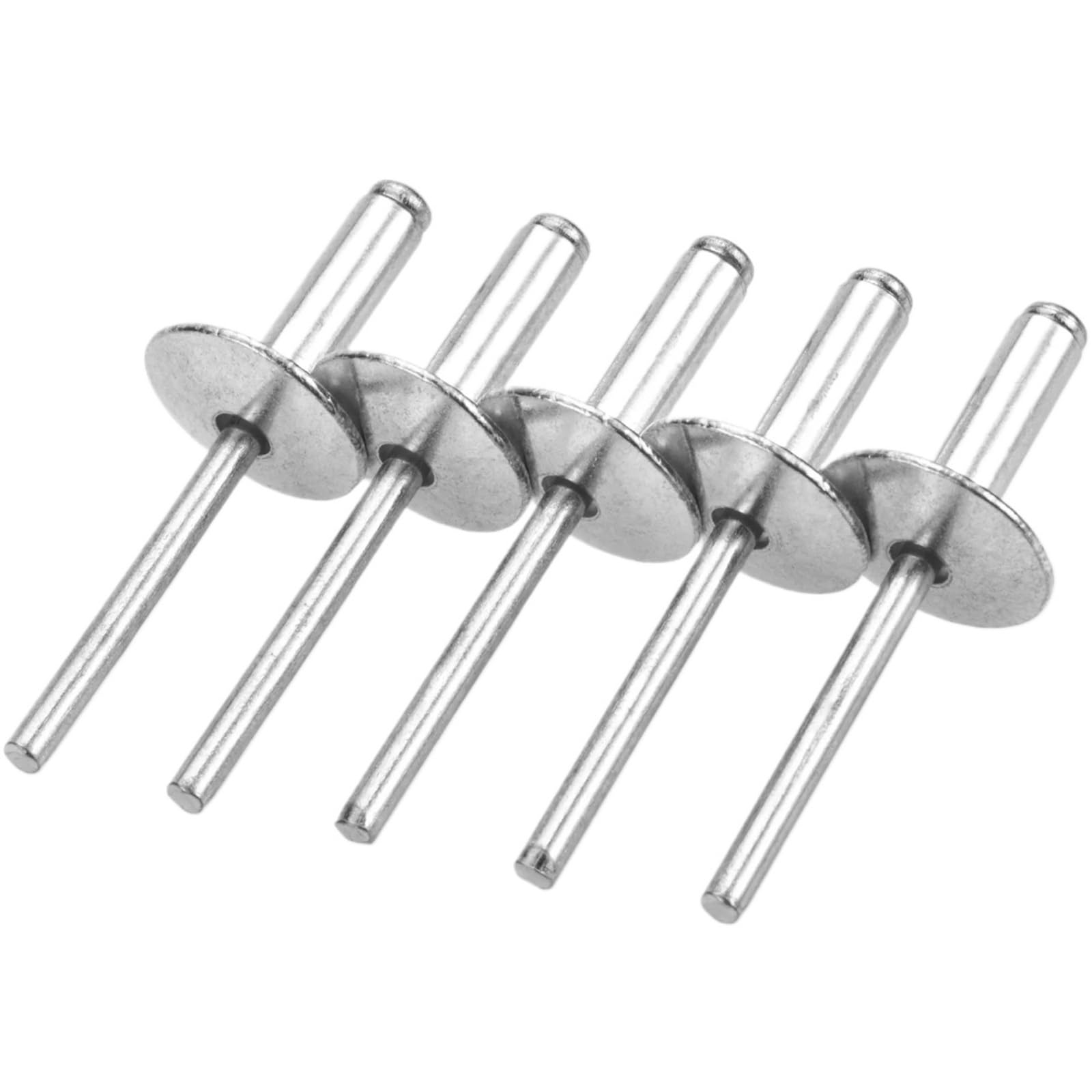 Kit surtido de 300 remaches ciegos de aluminio de brida grande, 16 mm de diámetro | Remaches de aluminio resistentes para un cierre seguro. Ideal para proyectos de metal, plástico y madera. 4,8 x 20 mm