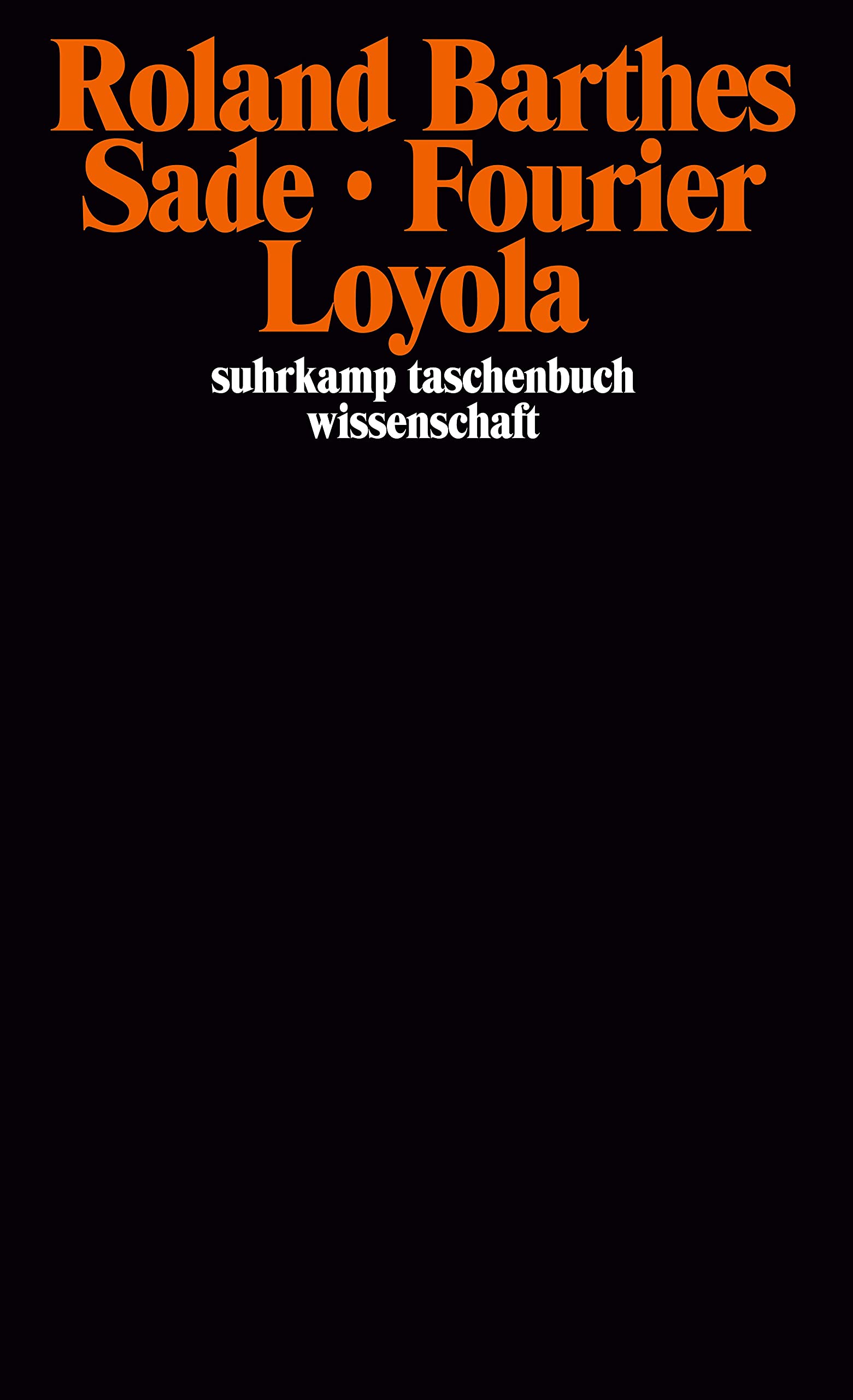 Suhrkamp Verlag AG Sade Fourier Loyola