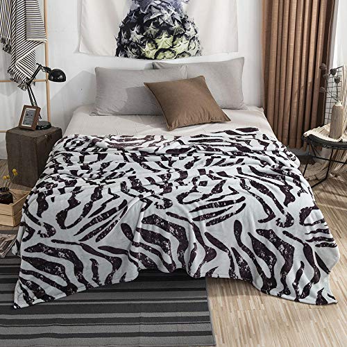 Coral Flannel Bedding Fleece Plaid Cover Home Winter Warmer Blankets Baby Kids Comforter for Sleeping-Zebra Stripe_200x230cm