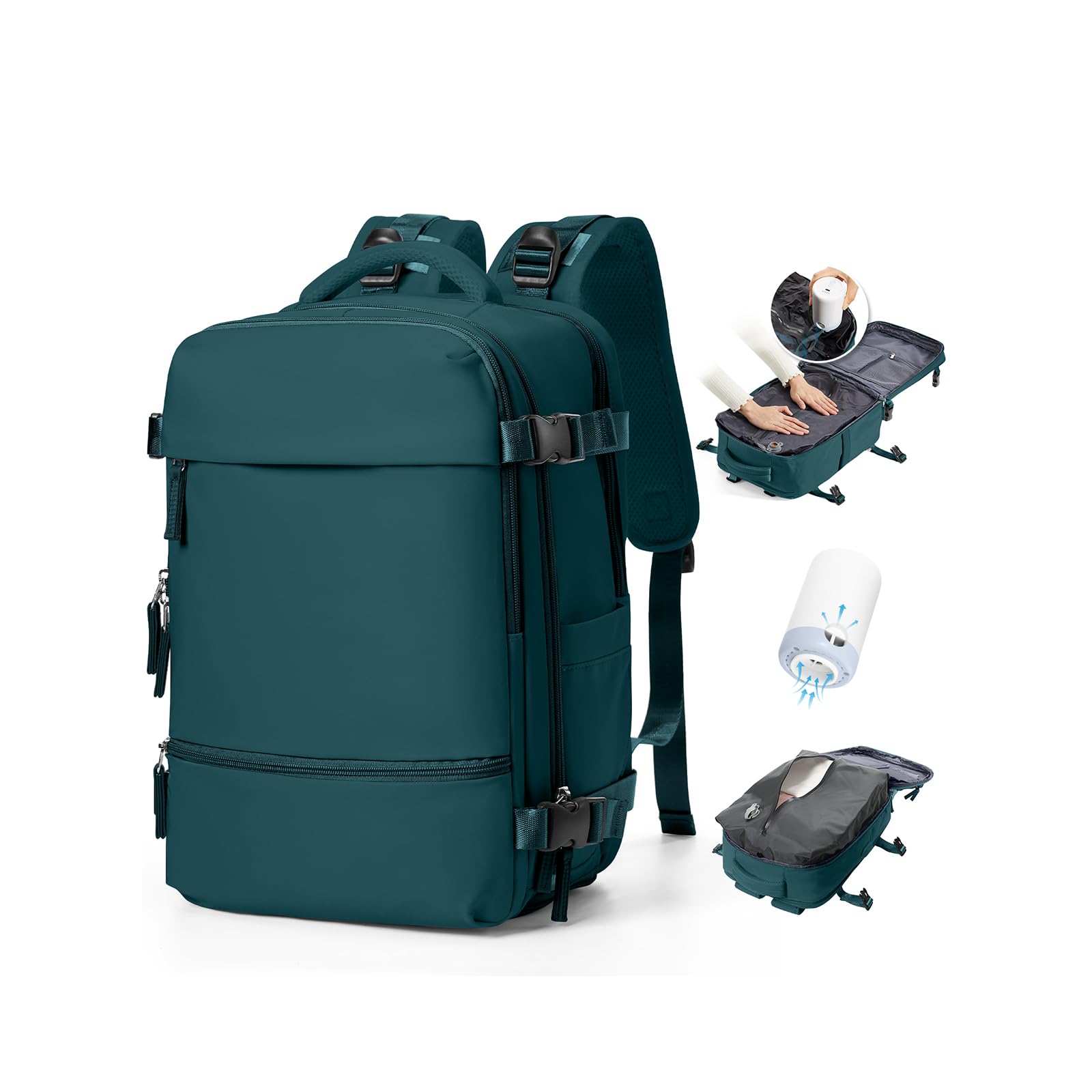 BJLFS Borse da Cabina per Ryanair 40x30x20 Zaino Wizzair Sottovuoto da viaggio 40x20x25 Bagaglio a Mano con compressione sottovuoto,Zaino Easyjet 45x36x20,Zaini Casual per laptop da 14 pollici