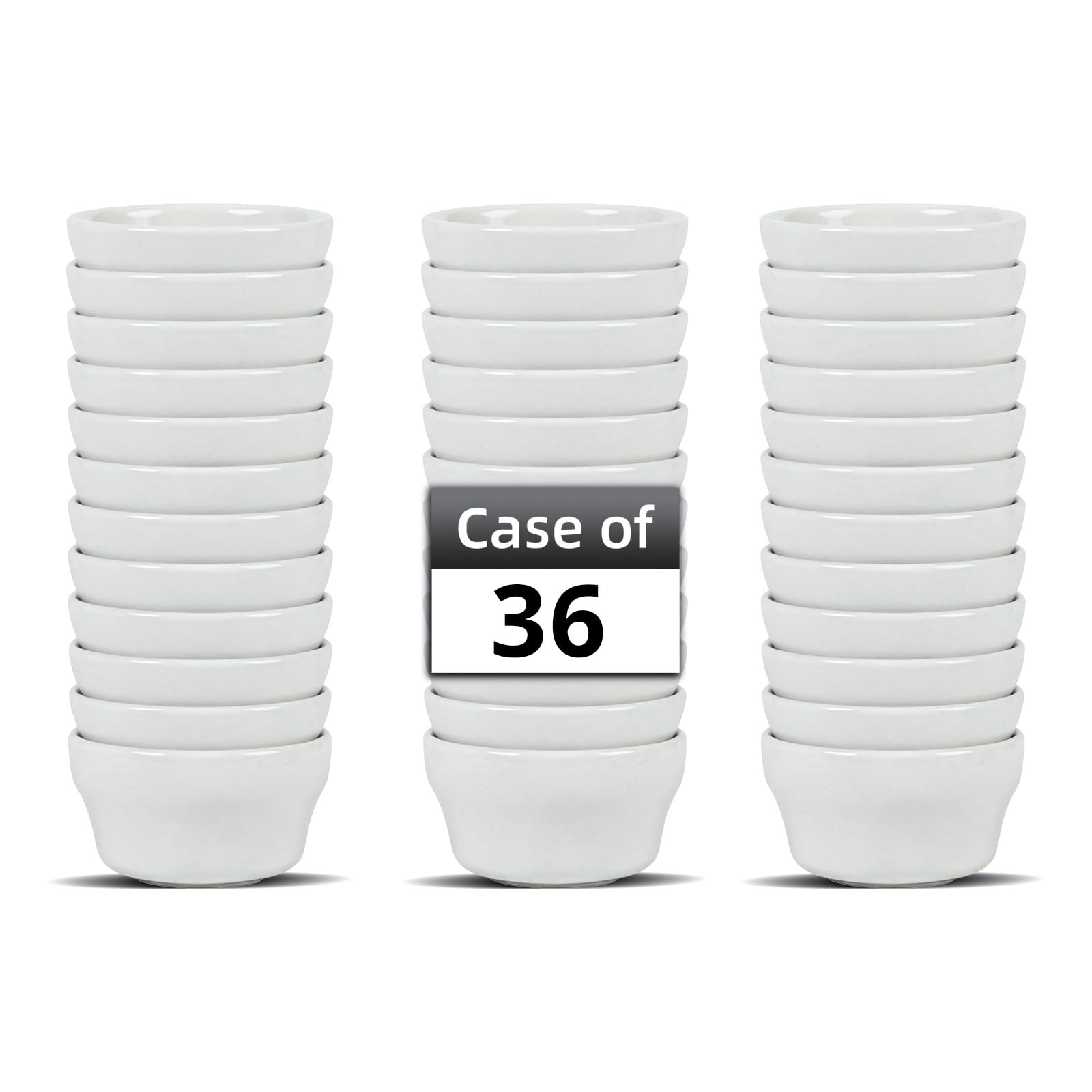 IRESTAURANT PLUS Stoneware Narrow Rim Commercial Grade Dinnerware Bright White, Bouillon Cup 7.25oz, Case of 36