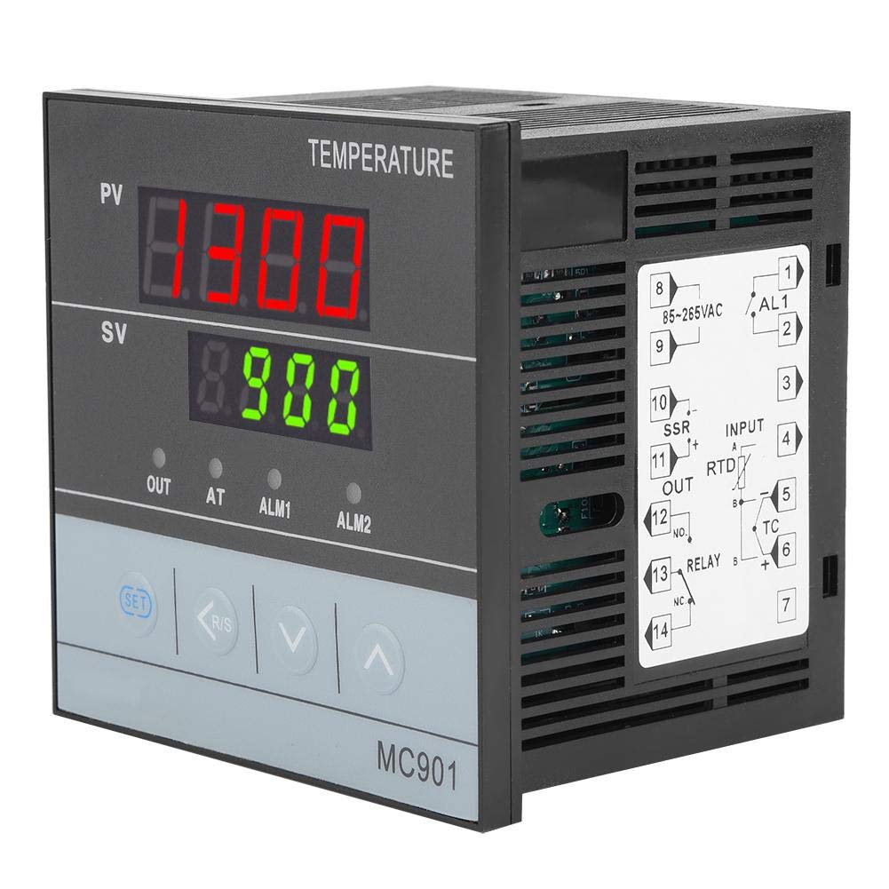 Termoregolatore PID digitale elementi di controllo industriale regolatore di temperatura MC901 uscita relè SSR ingresso universale ℃/℉ Display con bulloni 96x96x85mm Regolatore Di Temperatura