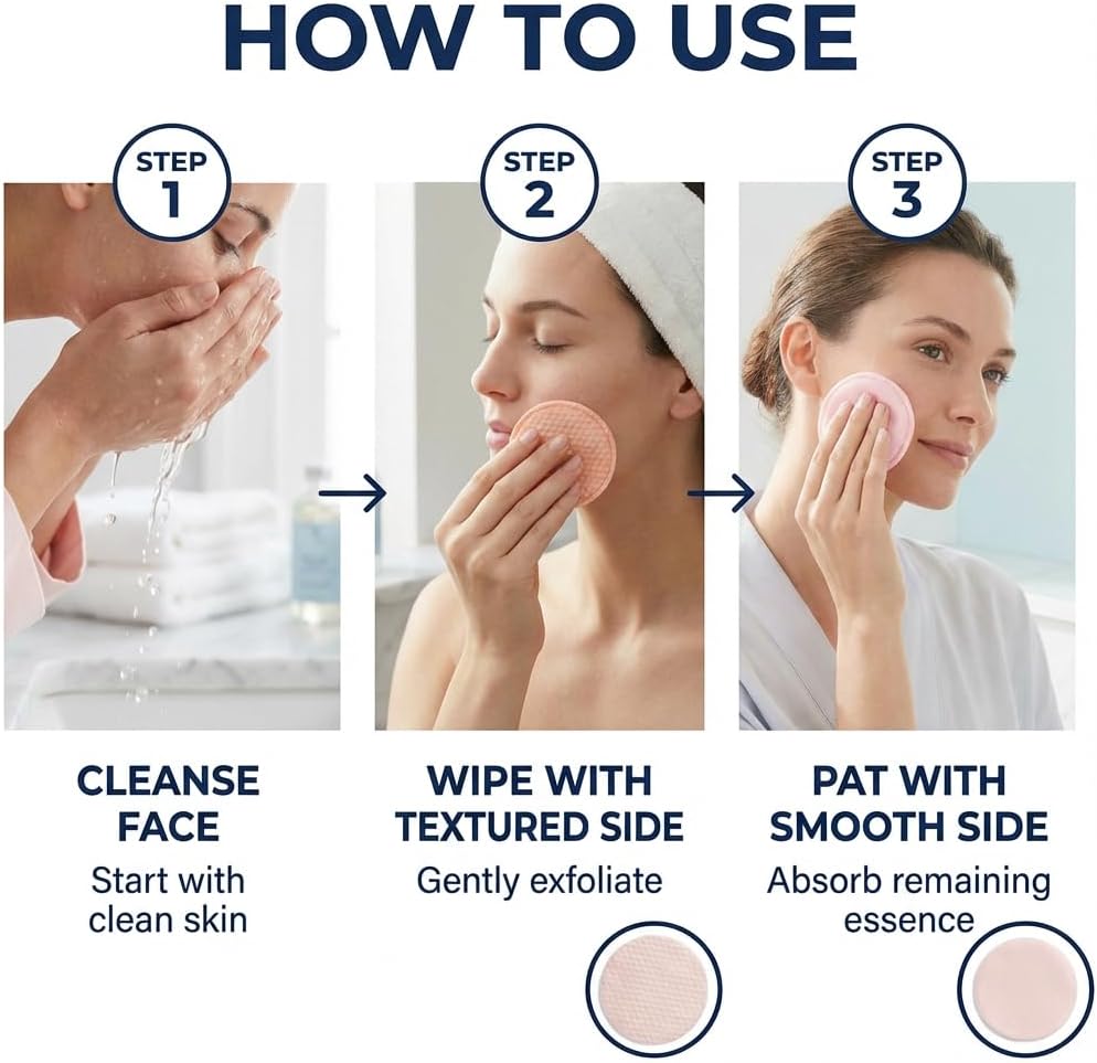 Licorne Salmon DNA PDRN Toning Pads (70 Count) - Korean Exfoliating Facial Toner Pads for Glass Skin - Hydrating & Pore Minimizing Essence Pad with Niacinamide & Adenosine for Radiant Youthful Glow - Image 8