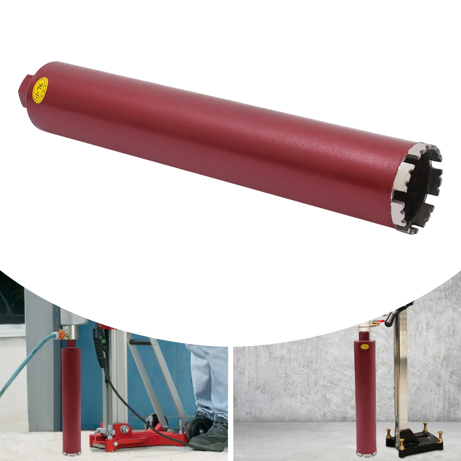 Couronne de forage diamantée M22 - Couronne de forage diamantée - Carotteuse - Pour carottage - Béton armé - Durable (76 mm)