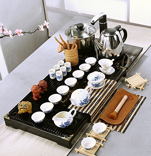 Upgraded Solid Wood Kungfu Tea Tray Gongfu Tea Set (NO.10)