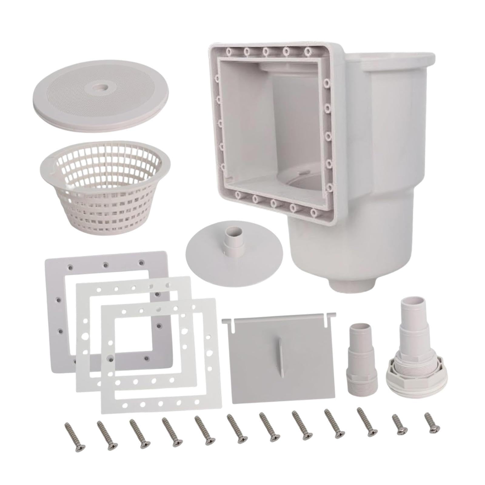 Skimmer de Piscine Ensemble Accessoires Large Ouverture Remplacement Adaptateur Haute Performance Fabriqué en PP Fonctionnement Stable