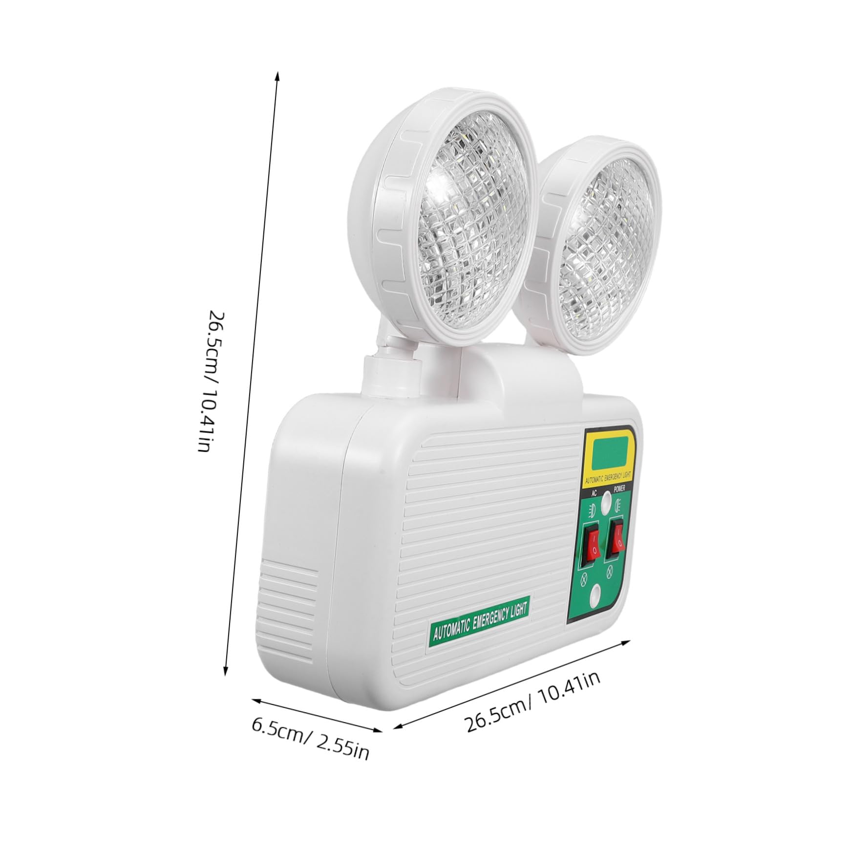 Iluminación de Emergencia para Pasillos Foco LED Doble de Pared Plástico Luz de Emergencia LED para Fábricas Oficinas y Hoteles Iluminación de Vías de Salida