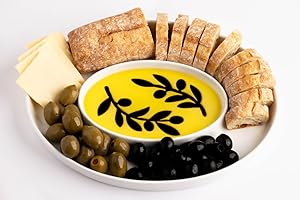Olive Oil and Balsamic Vinegar Dipping Platter for Fine Dining or Culinary Aesthetic