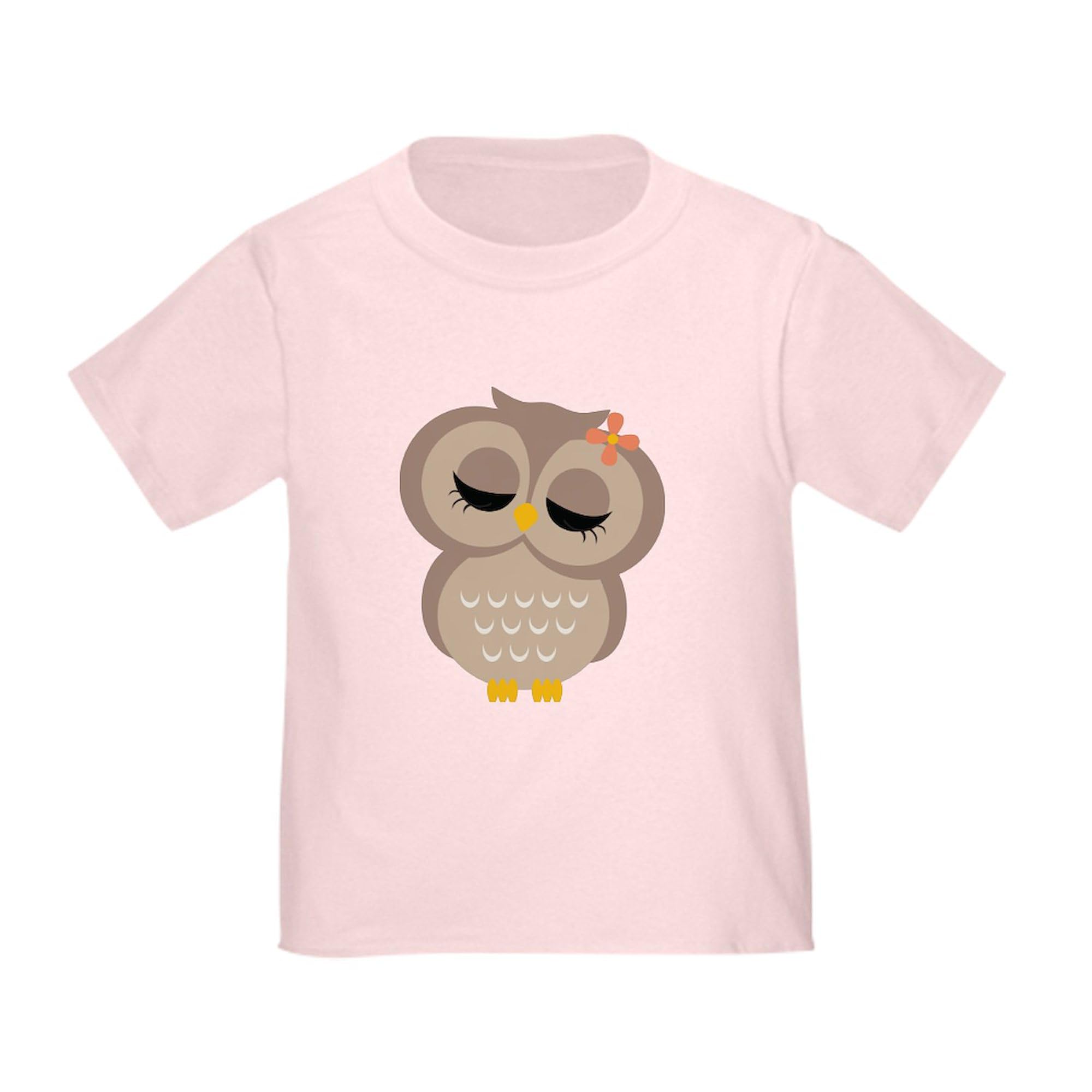 CafePress Single Girl Owl Toddler T Shirt Toddler Graphic Tee, 100% Cotton Pink