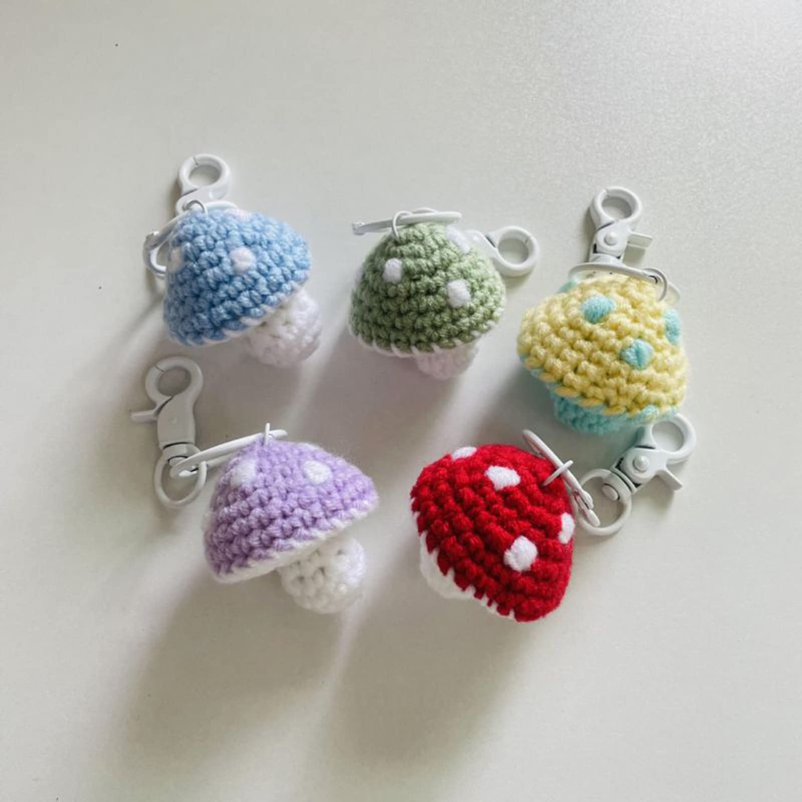 Set Da 16 Portachiavi A Forma Di Fungo Colorati - Ciondoli Carini Per Borse, Zaini E Chiavi - Regalo Simpatico E Kitsch - 3
