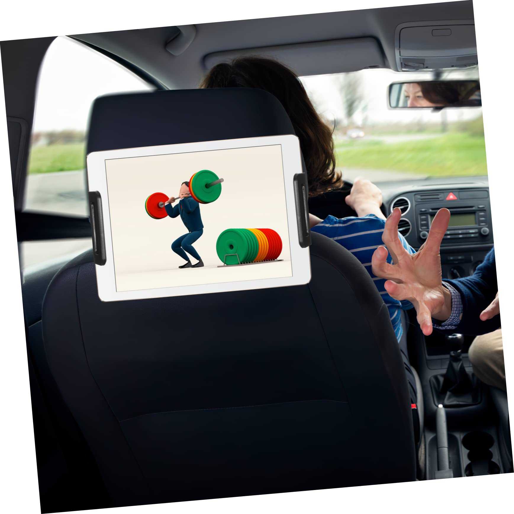 Mikikit Car Tablet Mount for Back Seat Universal Phone Holder 360°Rotating Car Headrest Bracket for Boys and Girls