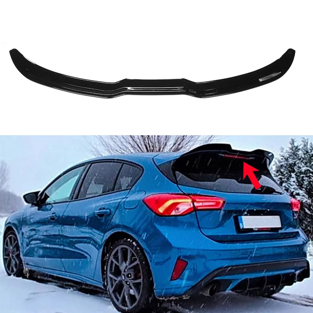 Alerón para Focus MK4 ST-Line 2019-2021, decoración de ala trasera ABS, kit de cuerpo divisor de alerón trasero, accesorios de afinación de coche