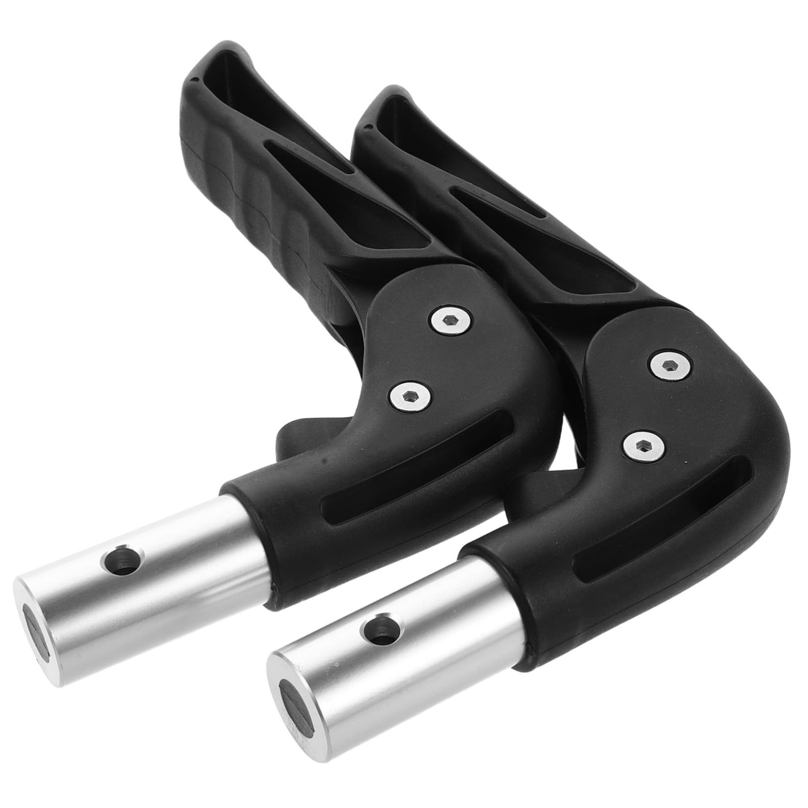 Impugnature per Sedia a Rotelle 22mm, Maniglie Ergonomiche Antiscivolo Pieghevoli in Plastica e Metallo per Carrozzine da Viaggio e Uso Quotidiano, 1 Paio