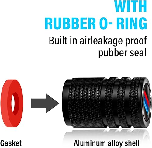 Miniatura 2 de Cubierta de vástago de válvula de neumático, tapas de vástago de válvula de rueda de automóvil de metal para X1 X3 M3 M5 X1 X5 X6 Z4 3 5 7 Series,