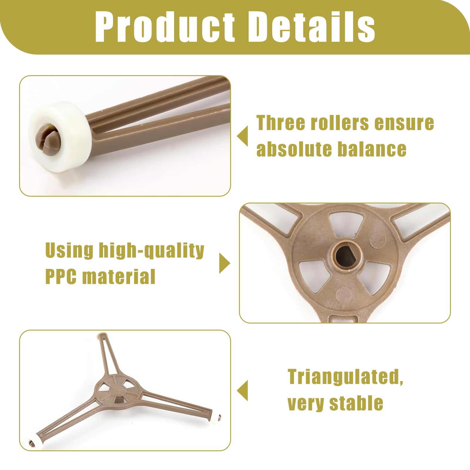 Support Triangulaire Pour Plateau Tournant Micro-ondes - Stabilisateur Antidérapant, Installation Facile