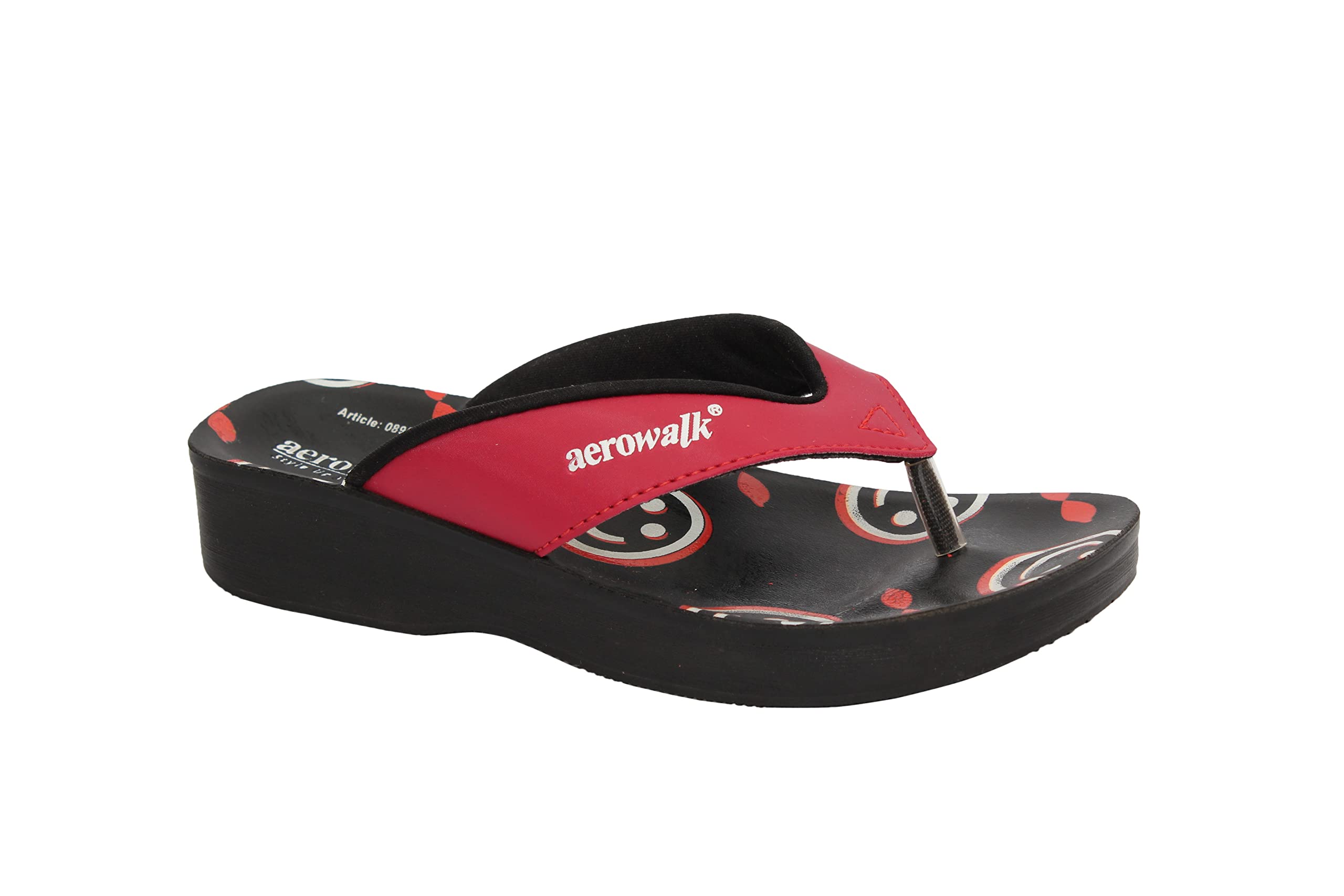 AEROWALK Stylish Fashion Sandal/Slipper for Women | Comfortable| Lightweight | Anti Skid | Casual Office Footwear (0895_RED_36) (B0BC4G6L8D) Amazon Price History, Amazon Price Tracker