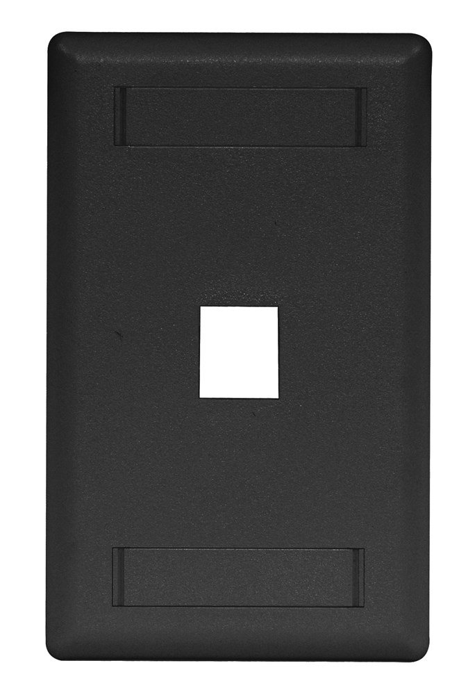 Face Plate Rear-Loading 1 Port Single Gang Black Face Plate Rear-Loading 1 Port Single Gang Black