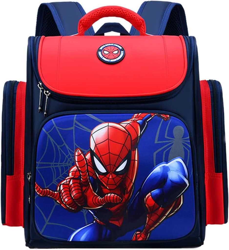 PALAYSchool Backpack for Boy, Superhero Spider Man School Backpack Large Capacity Boy Backpack for School, Travel, Camping, Burden-Relief School Backpack for Kids