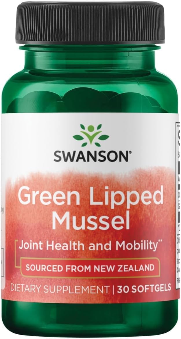 Swanson New Zealand Green Lipped Mussel Oil, 30 Softgels 30 Count (Pack of 1)