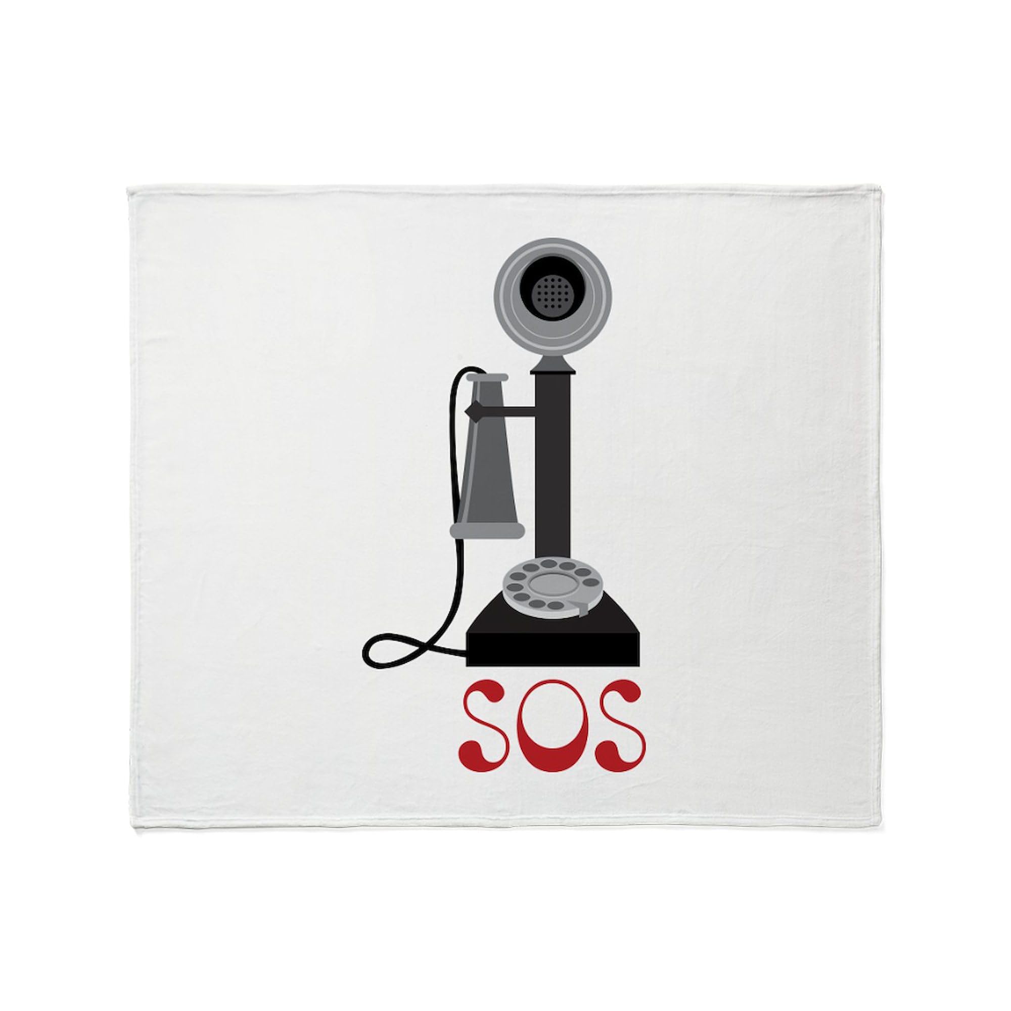 CafePress SOS Throw Blanket Super Soft Fleece Plush Throw Blanket, 60"x50"